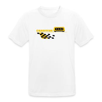 Taxifahrer - Männer T-Shirt atmungsaktiv - Weiß - Vorne - AI Model Male 185 dark (185cm)