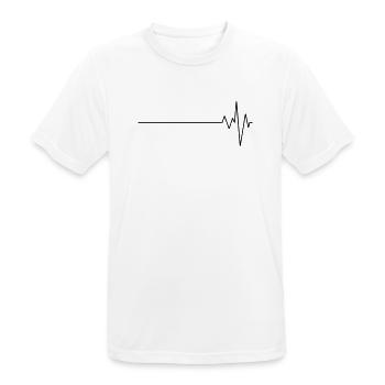 Beat Line - Männer T-Shirt atmungsaktiv - Weiß - Vorne - AI Model Male 185 dark (185cm)