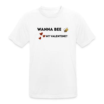 Wanna be my valentine? - Männer T-Shirt atmungsaktiv - Weiß - Vorne - AI Model Male 185 dark (185cm)