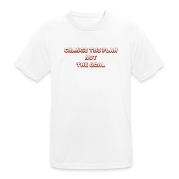 Ziel - Männer T-Shirt atmungsaktiv - Weiß - Vorne - AI Model Male 185 dark (185cm)