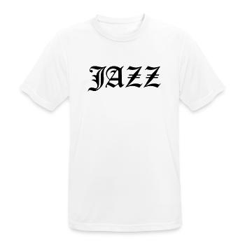 Jazz-Gothic-Logo-Logo T-Shirt - Männer T-Shirt atmungsaktiv - Weiß - Vorne - AI Model Male 185 dark (185cm)