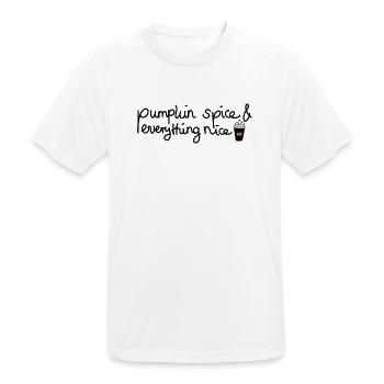 Pumpkin Spice & Everything nice - Herbstdesign - Männer T-Shirt atmungsaktiv - Weiß - Vorne - AI Model Male 185 dark (185cm)
