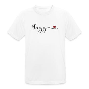 Jazz Heart Typografie - Männer T-Shirt atmungsaktiv - Weiß - Vorne - AI Model Male 185 dark (185cm)
