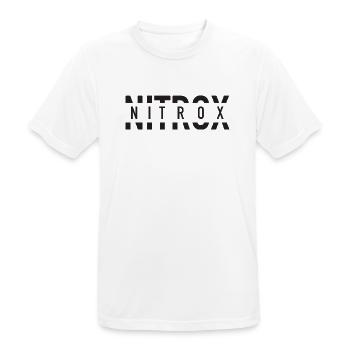 Nitrox Split Text Logo für SCUBA Taucher - Männer T-Shirt atmungsaktiv - Weiß - Vorne - AI Model Male 185 dark (185cm)