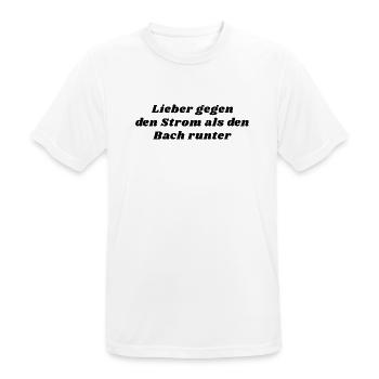 Gegen den Strom - Männer T-Shirt atmungsaktiv - Weiß - Vorne - AI Model Male 185 dark (185cm)