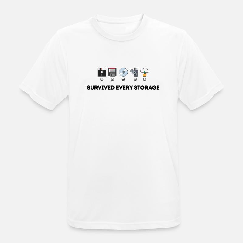 Data Storage Evolution - Tech Icons - Men's Breathable T-Shirt - white