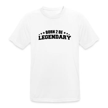 Born to be Legendary - Men's Breathable T-Shirt - white - Front - AI Model Male 185 dark (185cm)