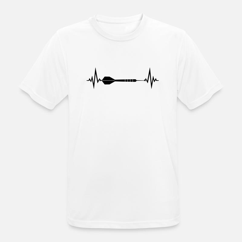 cool frequency heartbeat pulse logo text play there - Men's Breathable T-Shirt - white
