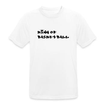 Basketball - Basket Ball - Game - Sport - Player - Männer T-Shirt atmungsaktiv - Weiß - Vorne - AI Model Male 185 dark (185cm)