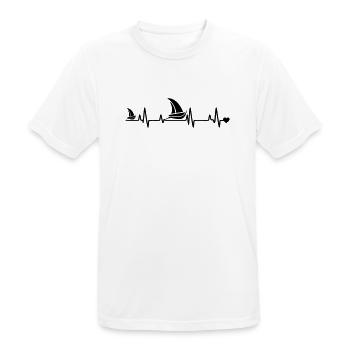 Cœur de voilier - T-shirt respirant Homme - blanc - Devant - AI Model Male 185 dark (185cm)