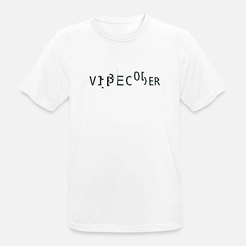 vibecoder_mono glitch - Men's Breathable T-Shirt - white