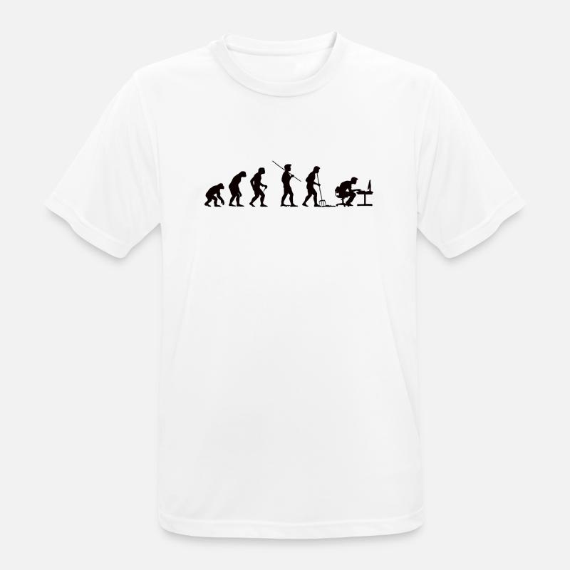 Programmer Evolution Computer Scientist Developer - Men's Breathable T-Shirt - white