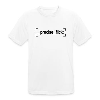 precise flick - Männer T-Shirt atmungsaktiv - Weiß - Vorne - AI Model Male 185 dark (185cm)