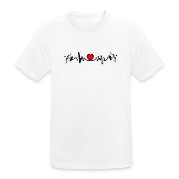 Fréquence cardiaque cardio Sagittaire Sagittaire - T-shirt respirant Homme - blanc - Devant - AI Model Male 185 dark (185cm)