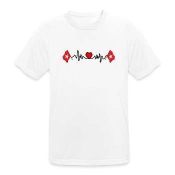 Maastricht Herzschlag - Männer T-Shirt atmungsaktiv - Weiß - Vorne - AI Model Male 185 dark (185cm)