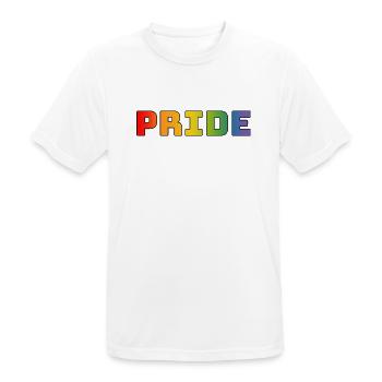 rainbow pride LGBT LGBTQI queer - T-shirt respirant Homme - blanc - Devant - AI Model Male 185 dark (185cm)