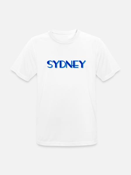 Lettrage Sydney – Design urbain moderne - T-shirt respirant Homme - blanc