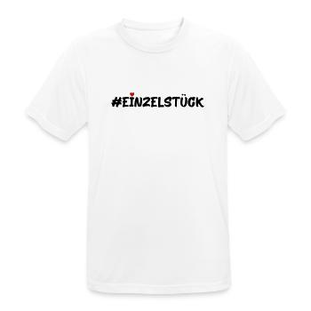 Einzelstück - Männer T-Shirt atmungsaktiv - Weiß - Vorne - AI Model Male 185 dark (185cm)