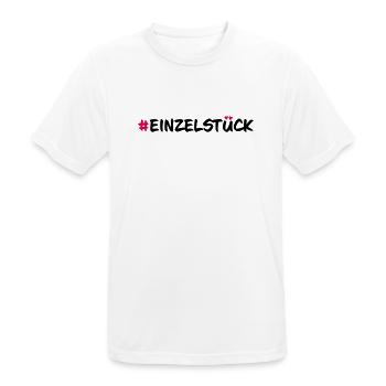 Einzelstück - Männer T-Shirt atmungsaktiv - Weiß - Vorne - AI Model Male 185 dark (185cm)