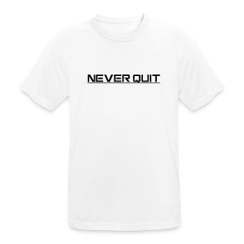 Never Quit Ausdauer Motiv - Männer T-Shirt atmungsaktiv - Weiß - Vorne - AI Model Male 185 dark (185cm)