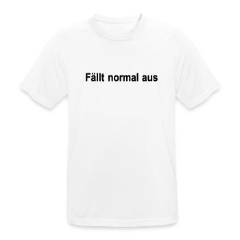 Tombe en panne normalement - T-shirt respirant Homme - blanc - Devant - AI Model Male 185 dark (185cm)