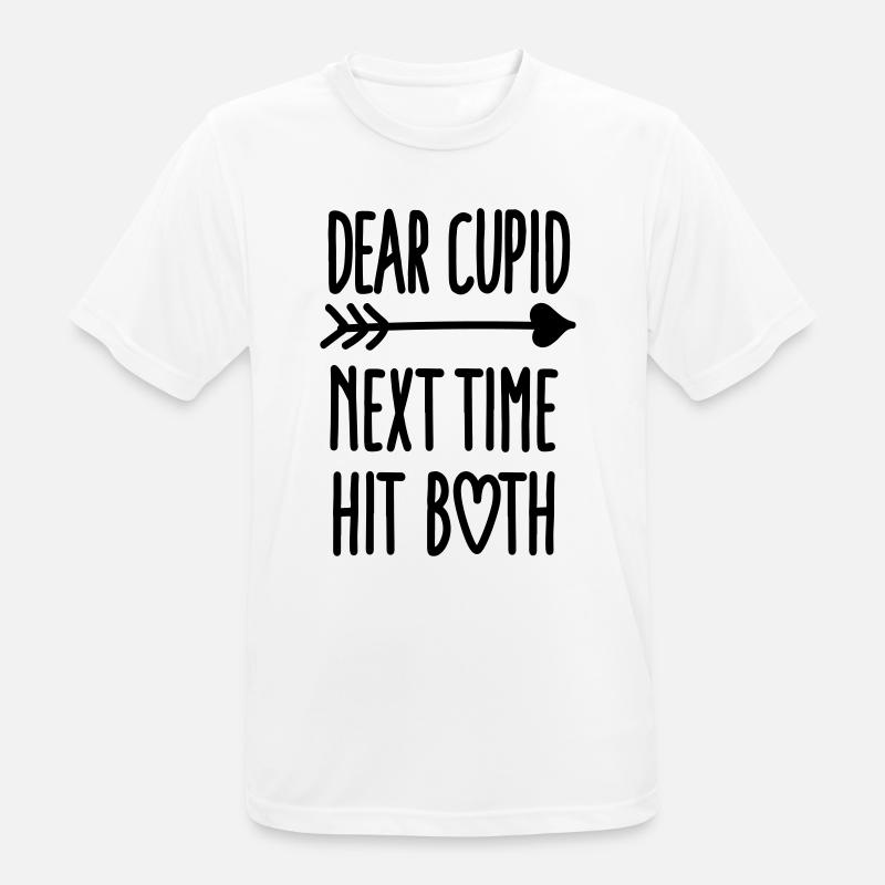 Dear Cupid next time hit both - Männer T-Shirt atmungsaktiv - Weiß