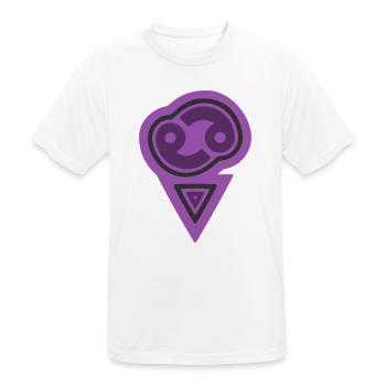 Tierkreis-Stammeskrebs und Wasser - Männer T-Shirt atmungsaktiv - Weiß - Vorne - AI Model Male 185 dark (185cm)