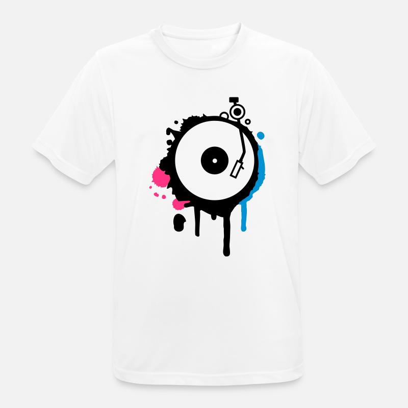 Turntable Graffiti - Men's Breathable T-Shirt - white