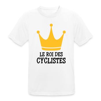 Cyclisme / Cycliste / Vélo / VTT / BMX - T-shirt respirant Homme - blanc - Devant - AI Model Male 185 dark (185cm)