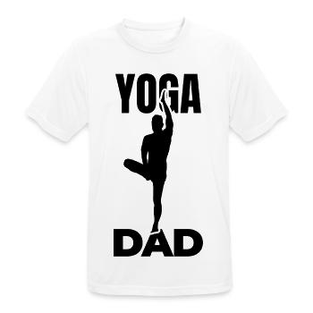 Yoga Papa - Männer T-Shirt atmungsaktiv - Weiß - Vorne - AI Model Male 185 dark (185cm)