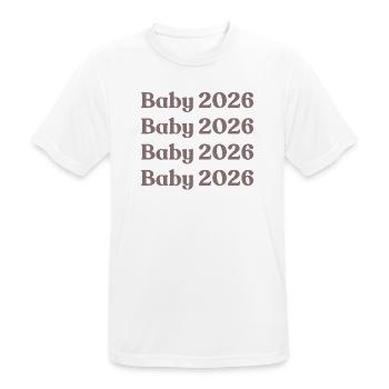 Baby 2026 - Men's Breathable T-Shirt - white - Front - AI Model Male 185 dark (185cm)