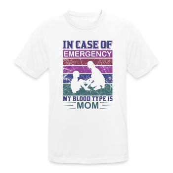 Für den Notfall ist meine Blutgruppe Mama-Shirt - Männer T-Shirt atmungsaktiv - Weiß - Vorne - AI Model Male 185 dark (185cm)