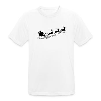 Santa Claus Sleigh Reindeer - Men's Breathable T-Shirt - white - Front - AI Model Male 185 dark (185cm)