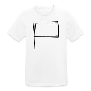 Eckfahne handgezeichnet - Männer T-Shirt atmungsaktiv - Weiß - Vorne - AI Model Male 185 dark (185cm)