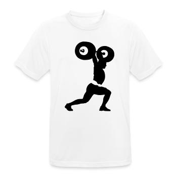 haltérophile - T-shirt respirant Homme - blanc - Devant - AI Model Male 185 dark (185cm)