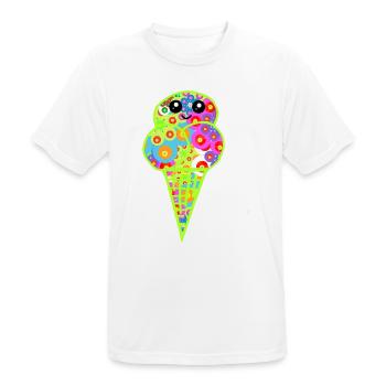Retro Eis Vintage Kinder Kind 60er  - Men's Breathable T-Shirt - white - Front - AI Model Male 185 dark (185cm)