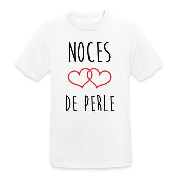 Pearl Wedding 30 Jahre - Männer T-Shirt atmungsaktiv - Weiß - Vorne - AI Model Male 185 dark (185cm)