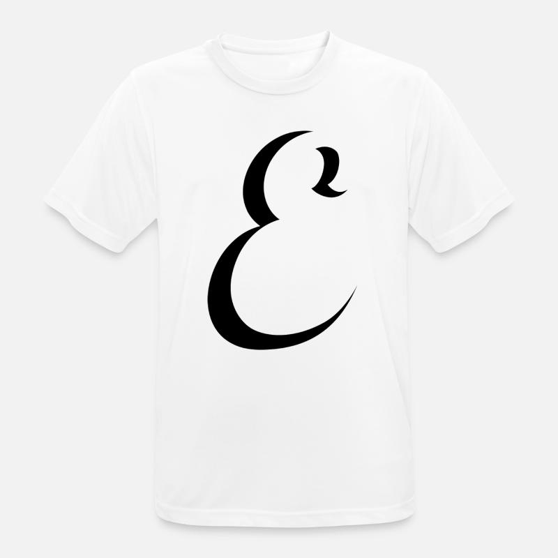 Letter E, Name, der Buchstabe E - Männer T-Shirt atmungsaktiv - Weiß