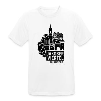 Jakober Viertel Jakobsviertel Nürnberg Silhouette - Männer T-Shirt atmungsaktiv - Weiß - Vorne - AI Model Male 185 dark (185cm)