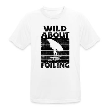 Wild about Foiling - Männer T-Shirt atmungsaktiv - Weiß - Vorne - AI Model Male 185 dark (185cm)