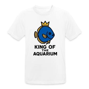 The King of the Aquarium Crowned Discus Fish - Men's Breathable T-Shirt - white - Front - AI Model Male 185 dark (185cm)