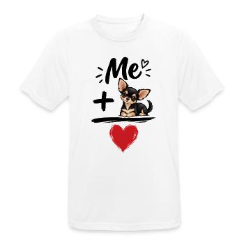 Chihuahua-Hundeliebhaber Haustier-Mama Papa Hundekunst - Männer T-Shirt atmungsaktiv - Weiß - Vorne - AI Model Male 185 dark (185cm)