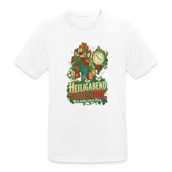 Heiligabend 15:55 Uhr mit Plan - Männer T-Shirt atmungsaktiv - Weiß - Vorne - AI Model Male 185 dark (185cm)