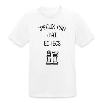 Ich kann keinen Schach-Humor-Club haben - Männer T-Shirt atmungsaktiv - Weiß - Vorne - AI Model Male 185 dark (185cm)