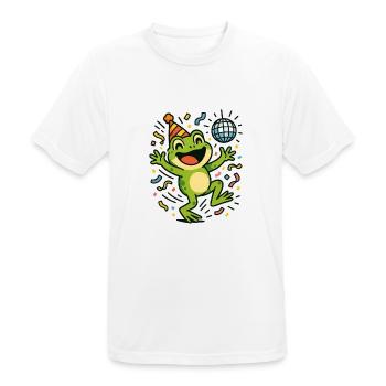 Party-Frosch - Männer T-Shirt atmungsaktiv - Weiß - Vorne - AI Model Male 185 dark (185cm)