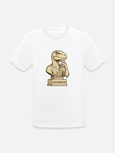 Philosoraptor - Männer T-Shirt atmungsaktiv - Weiß