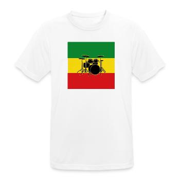 Reggae Drums - Men's Breathable T-Shirt - white - Front - AI Model Male 185 dark (185cm)