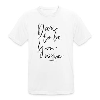 Dare to be younique - Men's Breathable T-Shirt - white - Front - AI Model Male 185 dark (185cm)