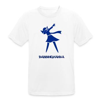 DABBING HANKA - Männer T-Shirt atmungsaktiv - Weiß - Vorne - AI Model Male 185 dark (185cm)