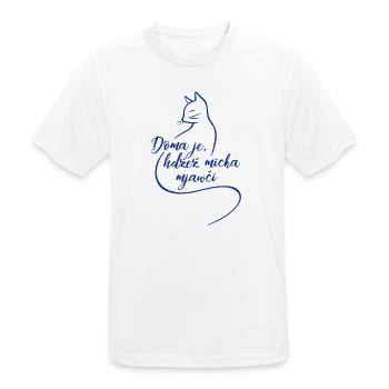 Doma je, hźež micka mjawči. - Männer T-Shirt atmungsaktiv - Weiß - Vorne - AI Model Male 185 dark (185cm)
